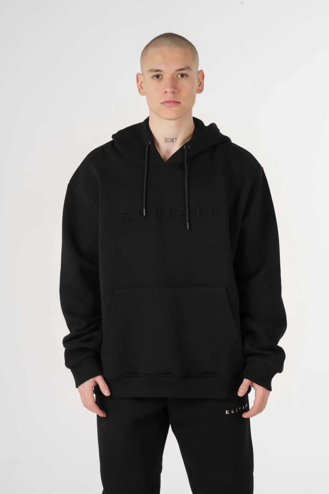 Signature Drop Kapüşonlu  – Siyah