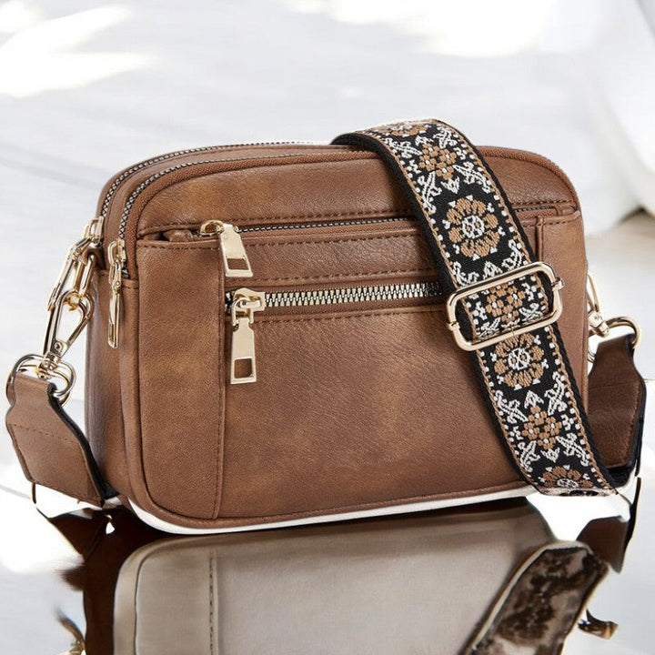 Camille™ Refined Leather Shoulder Bag