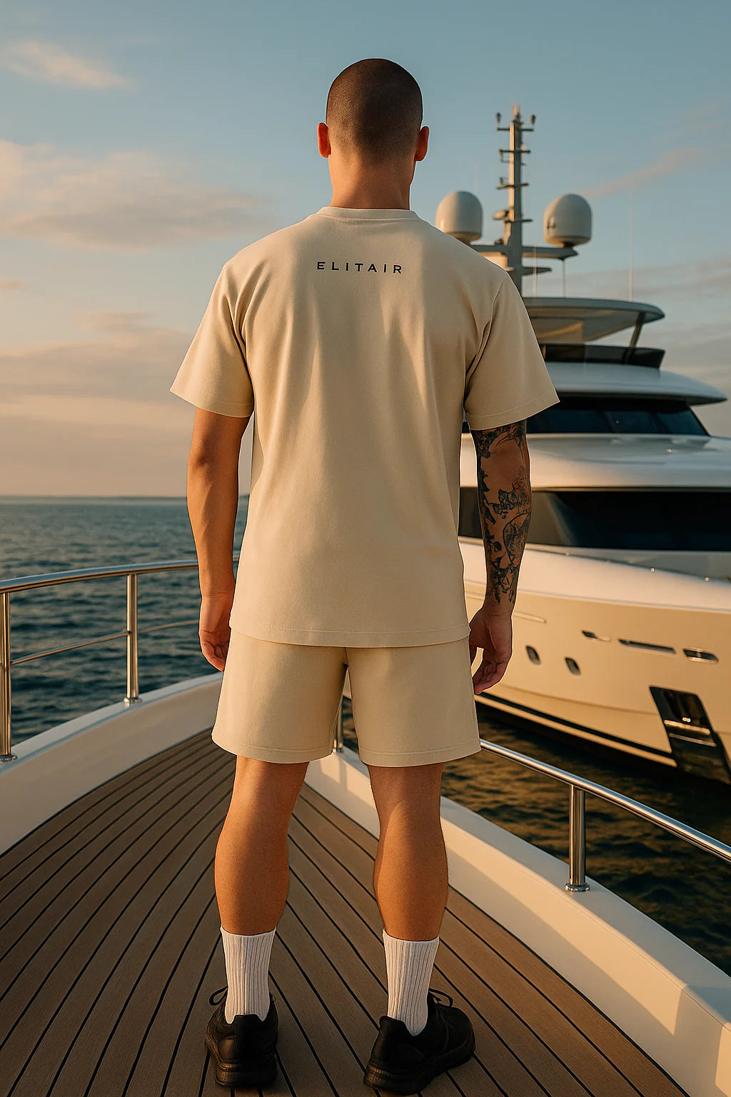 Signature drop Şort  Set – Bej