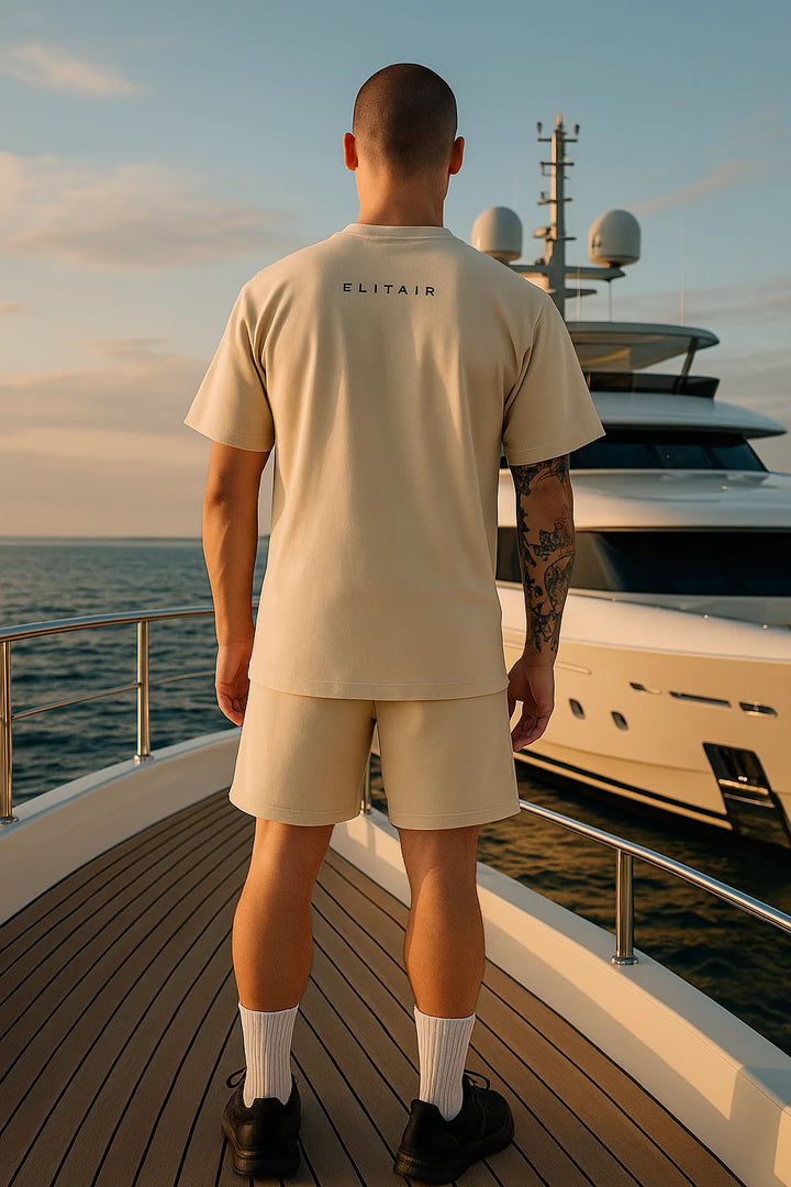 Signature drop Şort  Set – Bej