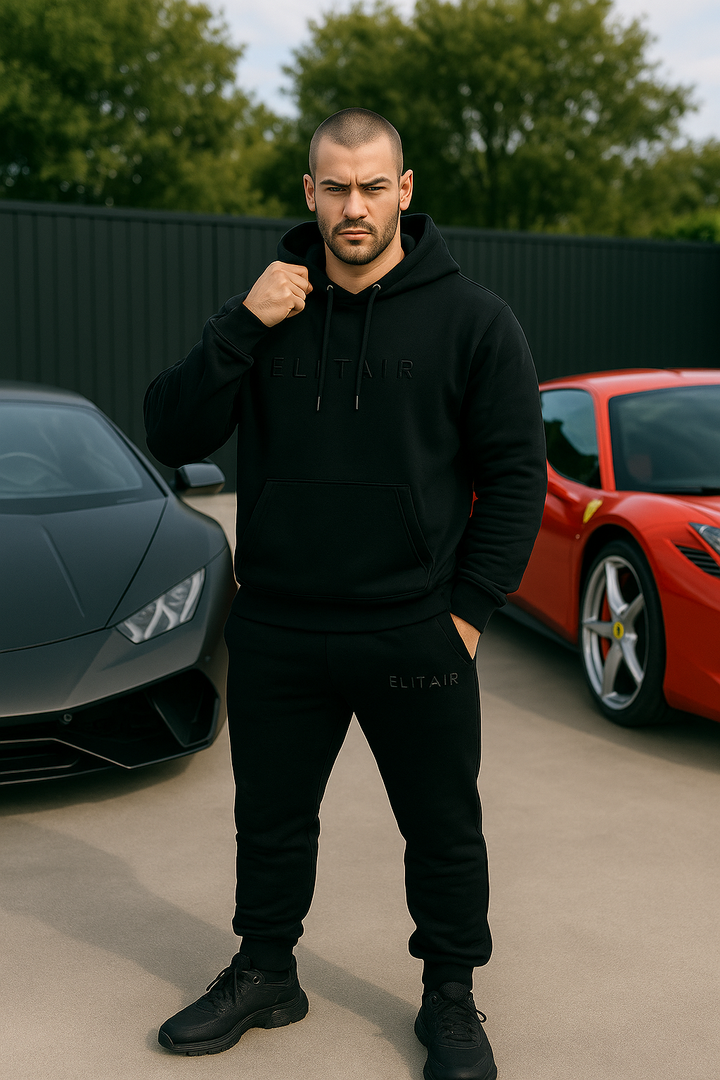 Signature Drop Kapüşonlu  – Siyah