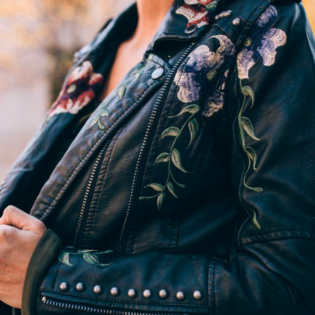 Niki - Black Floral Night Jacket