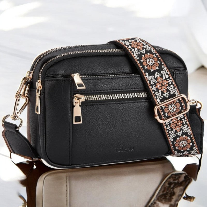 Camille™ Refined Leather Shoulder Bag