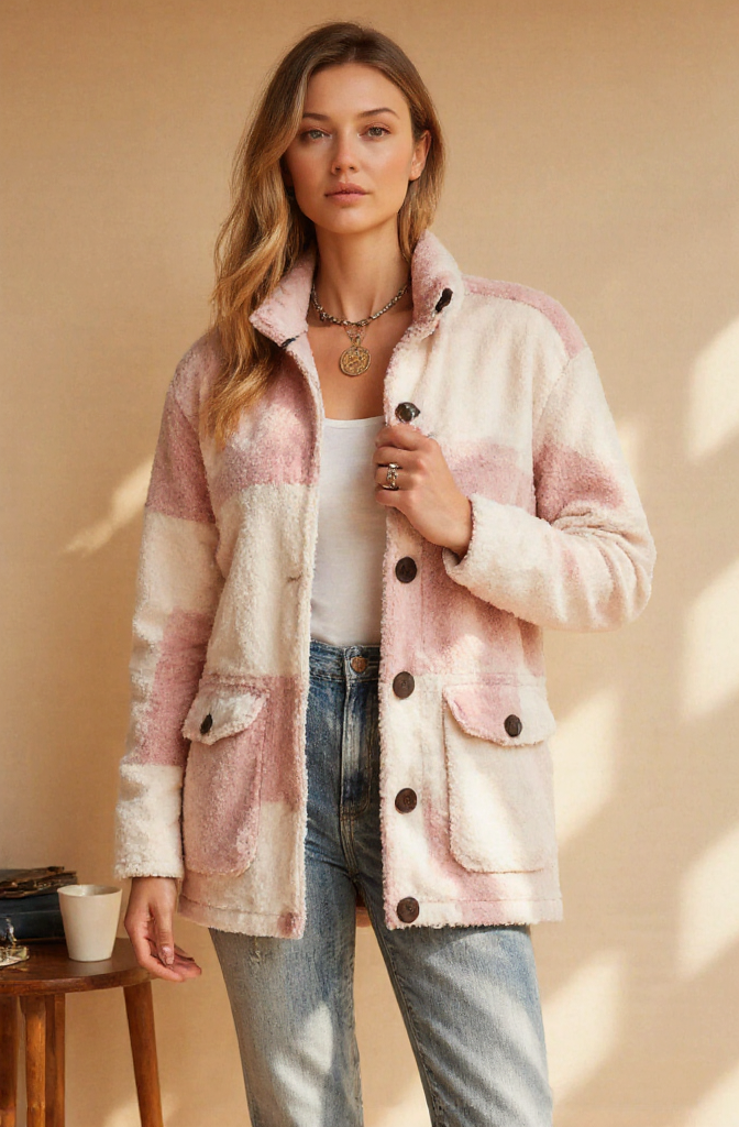Rosie - Blush Cozy Jacket