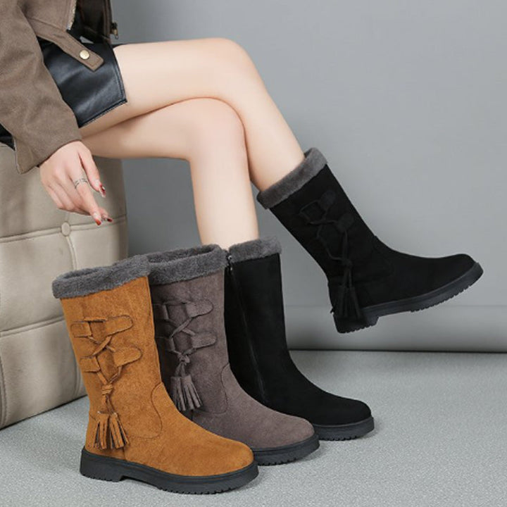 LEYL - Warm Mid-Calf Boots Side Zipper