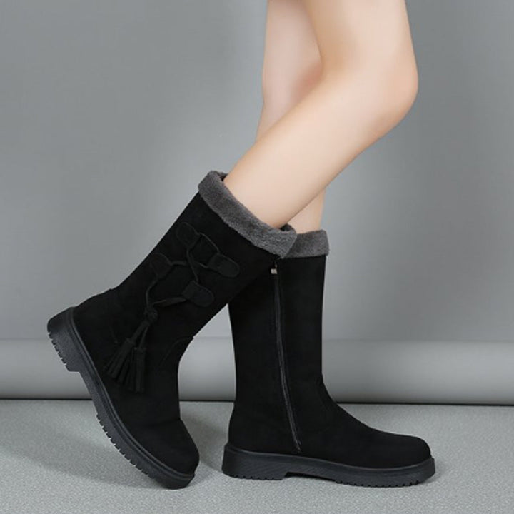 LEYL - Warm Mid-Calf Boots Side Zipper