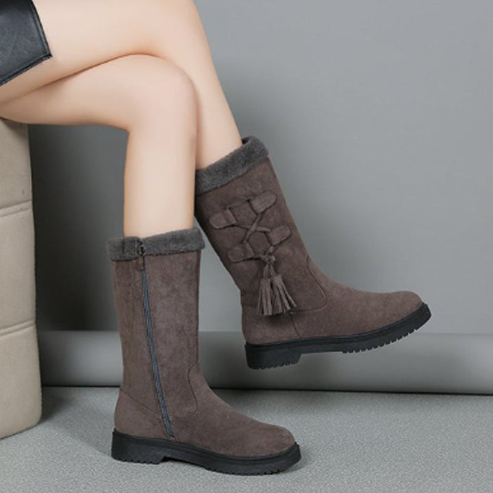 LEYL - Warm Mid-Calf Boots Side Zipper