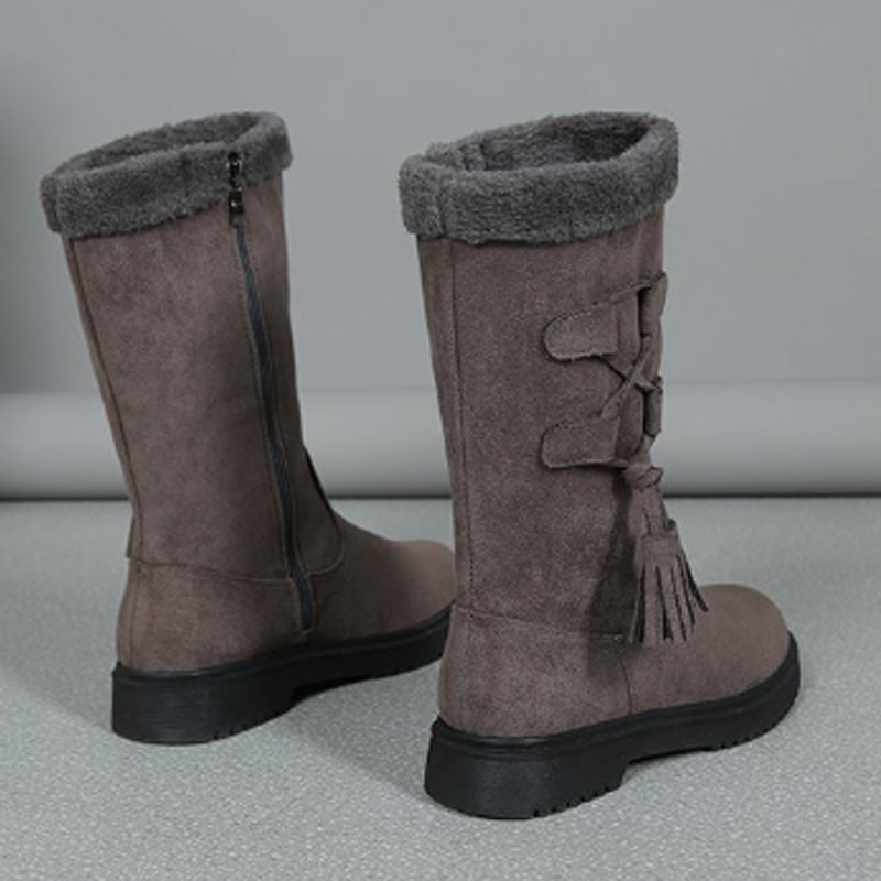 LEYL - Warm Mid-Calf Boots Side Zipper