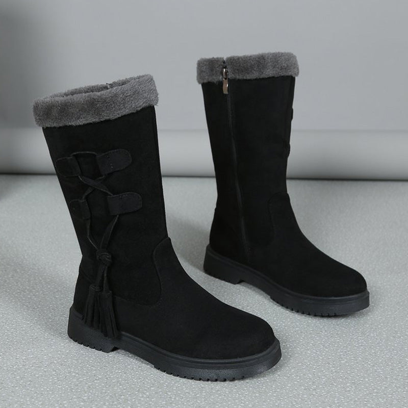 LEYL - Warm Mid-Calf Boots Side Zipper