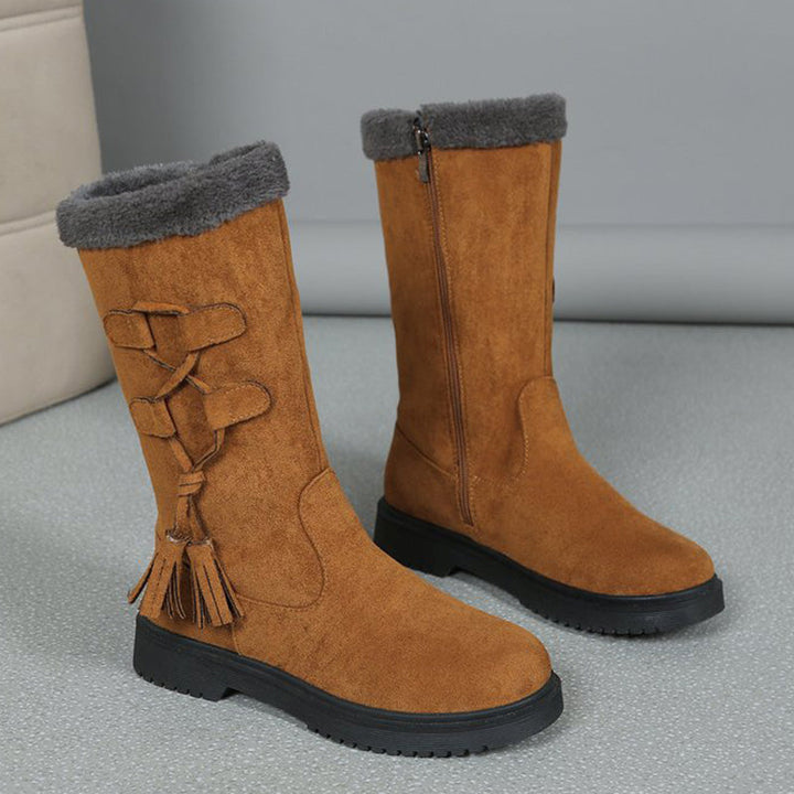 LEYL - Warm Mid-Calf Boots Side Zipper